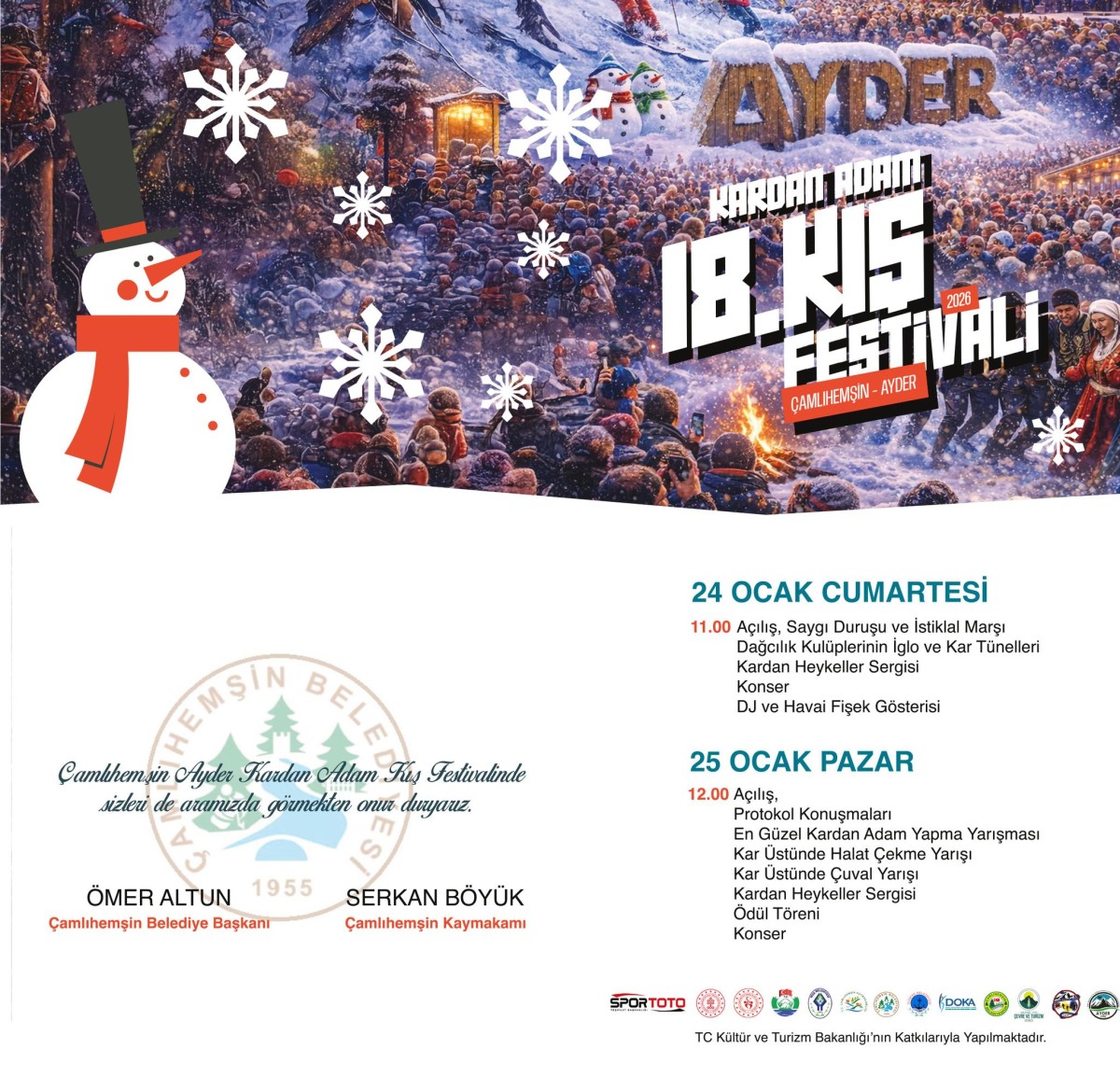 Rize Belediyesi'nden 24–25 Ocak Ayder Kar Festivali’ne Ücretsiz Ulaşım