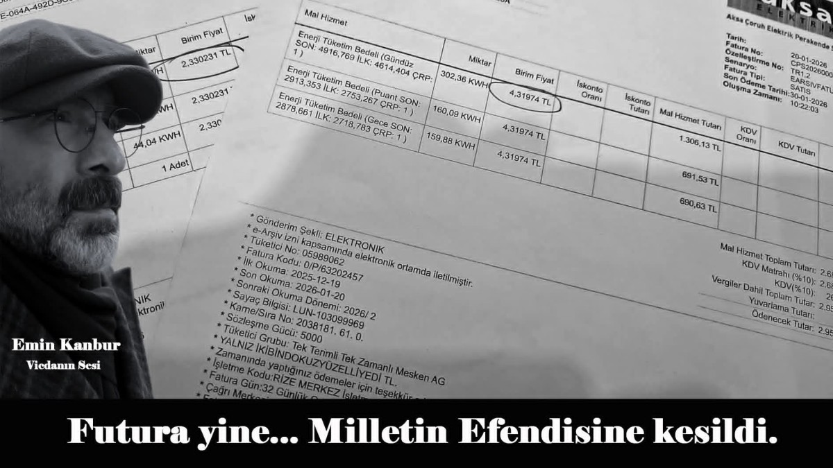 Yine Fatura Milletin Efendisine Kesildi